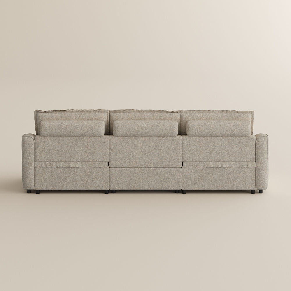 Very Relaxed Beige Linen Modular Sofas