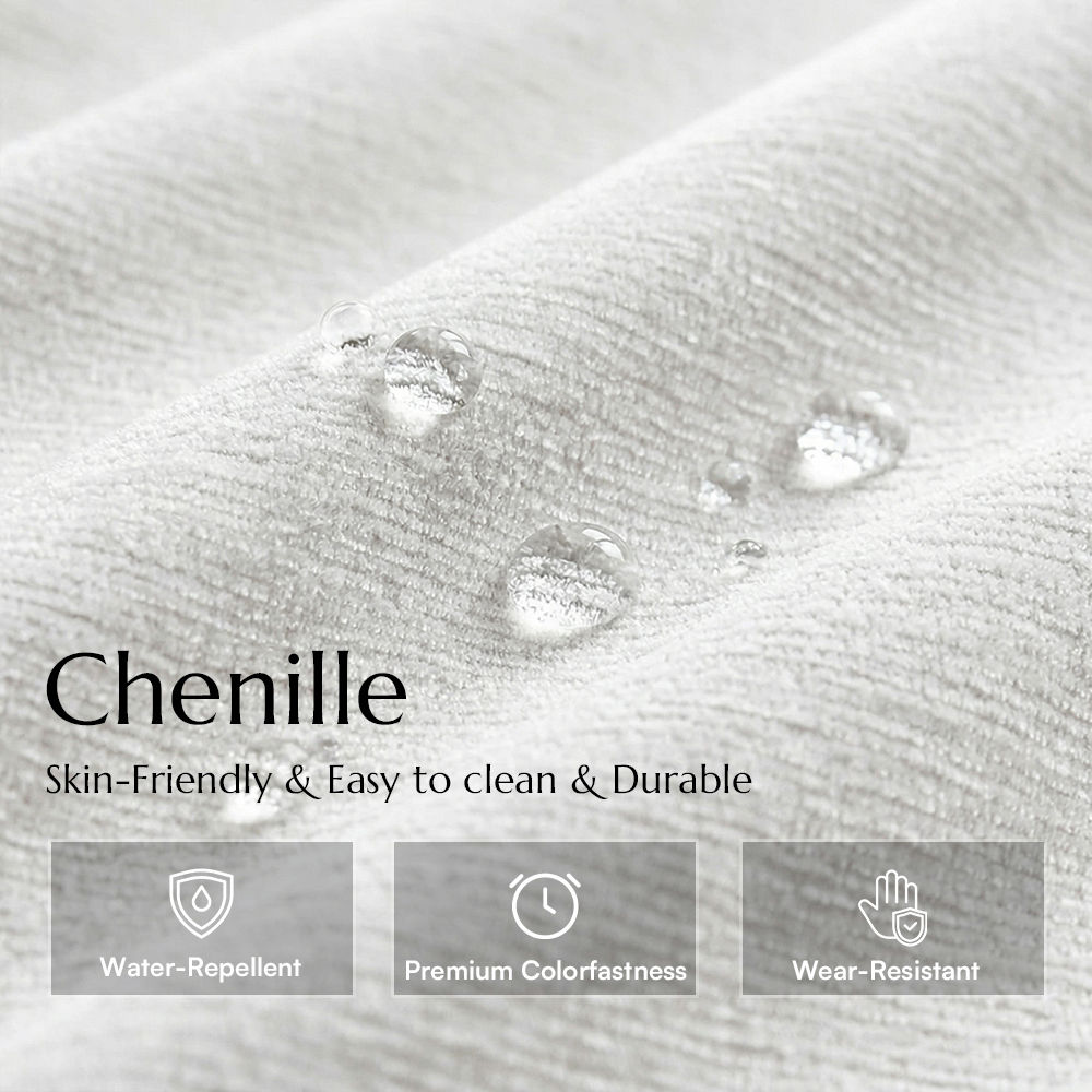 Relaxed Cream Chenille Modular Sofas
