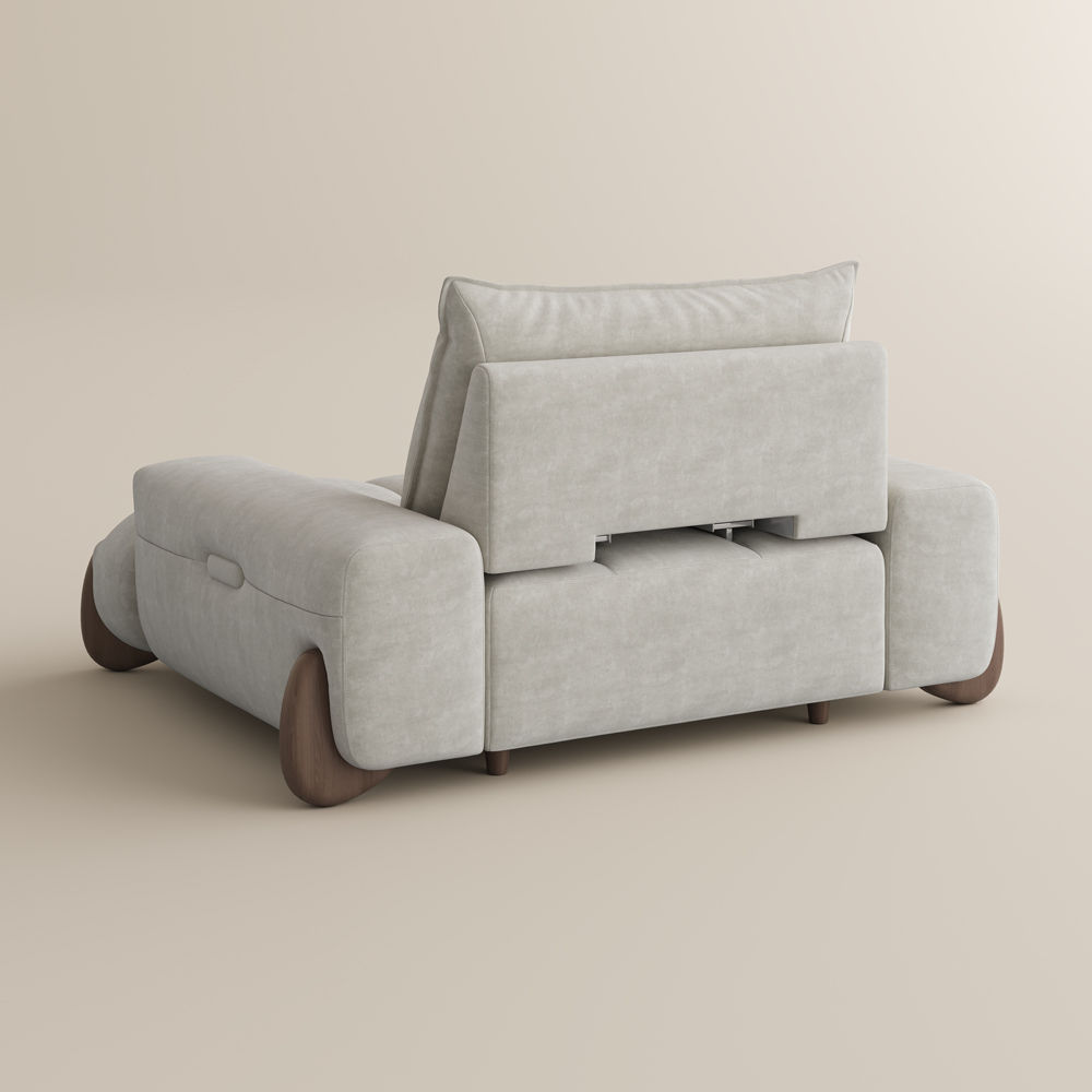 Oversized Beige Pet-Friendly Fabric Modular Sofas