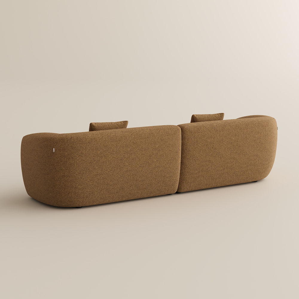 Brown Bouclé Modular Sofas