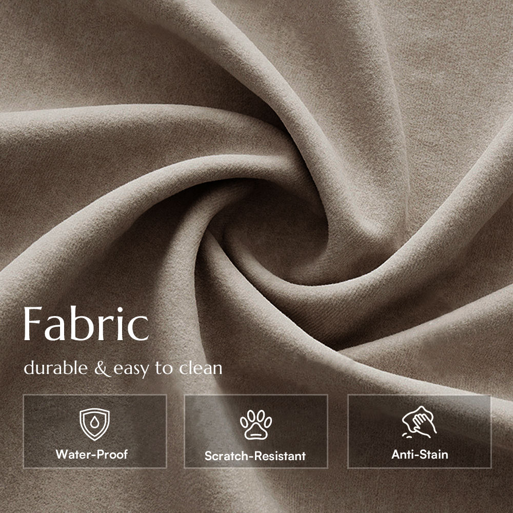 Khaki Pet-Friendly Fabric Modular Sofas