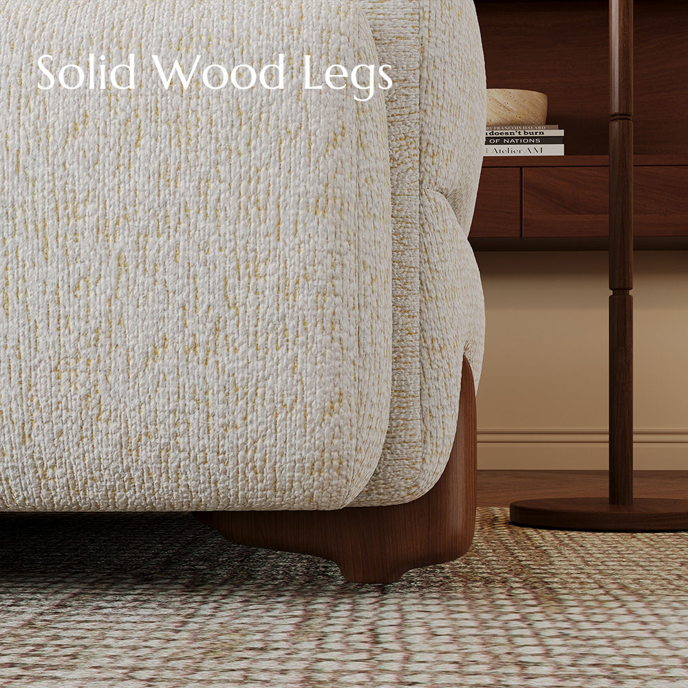 Chenille White Chenille Sofa Set
