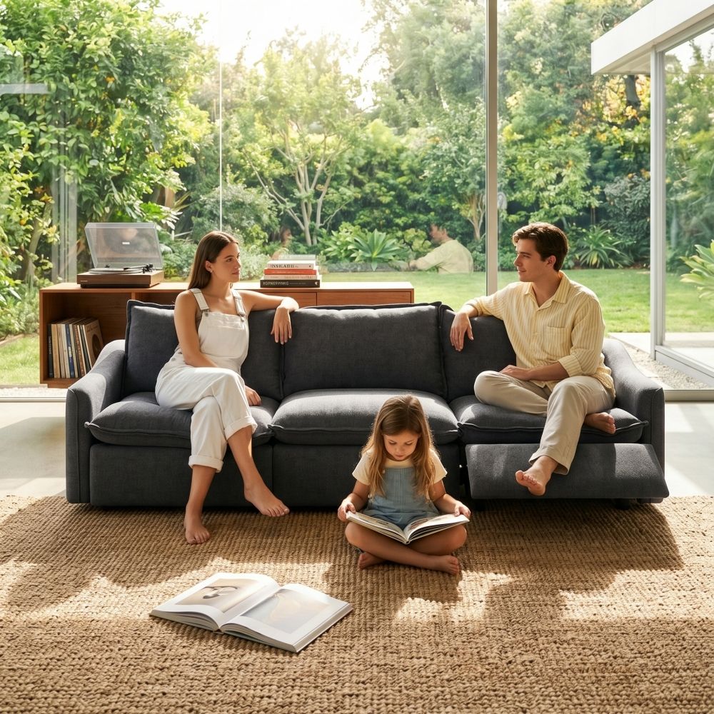 Gray Fabric Smart Furniture