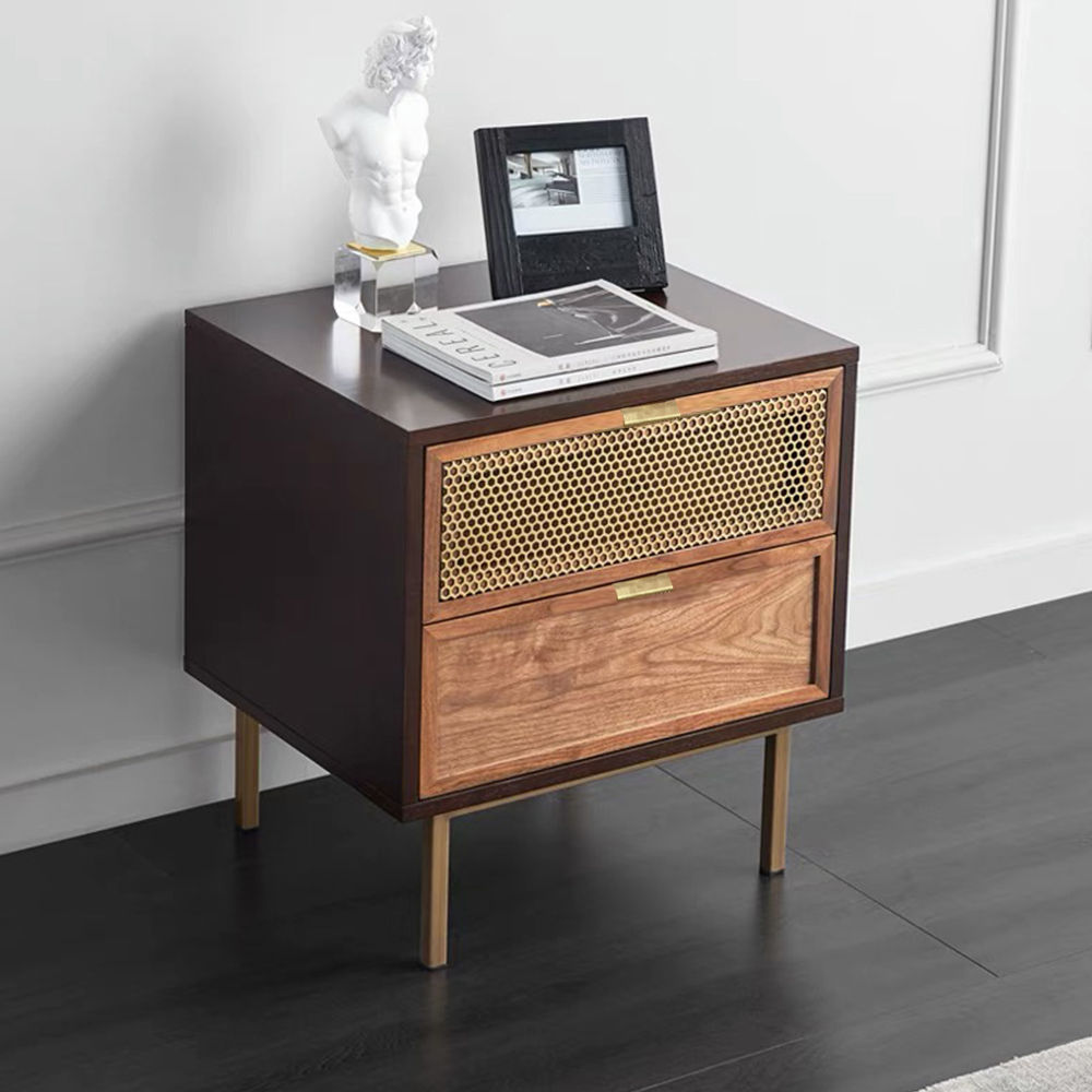 Single Piece Walnut MDF Nightstands