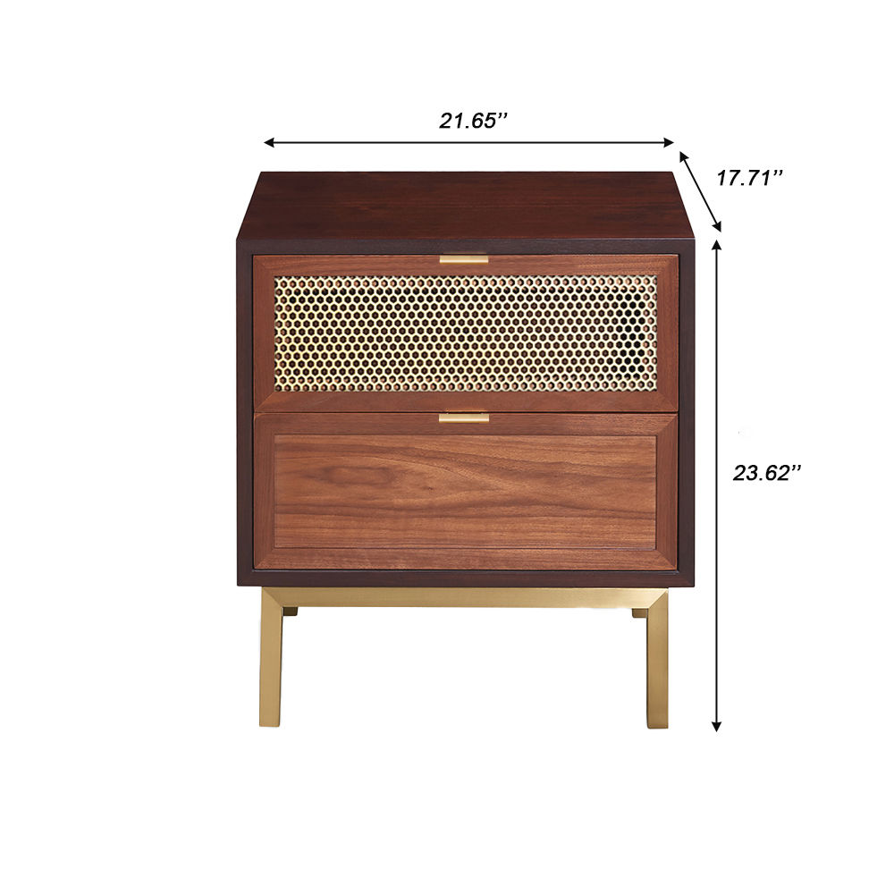 Wood Walnut MDF Nightstands