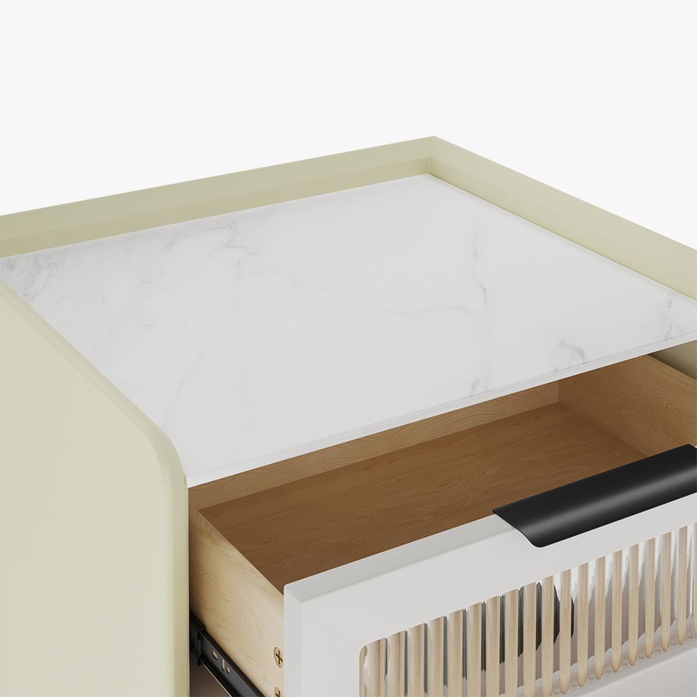 Wood Beige Pine Wood Nightstands