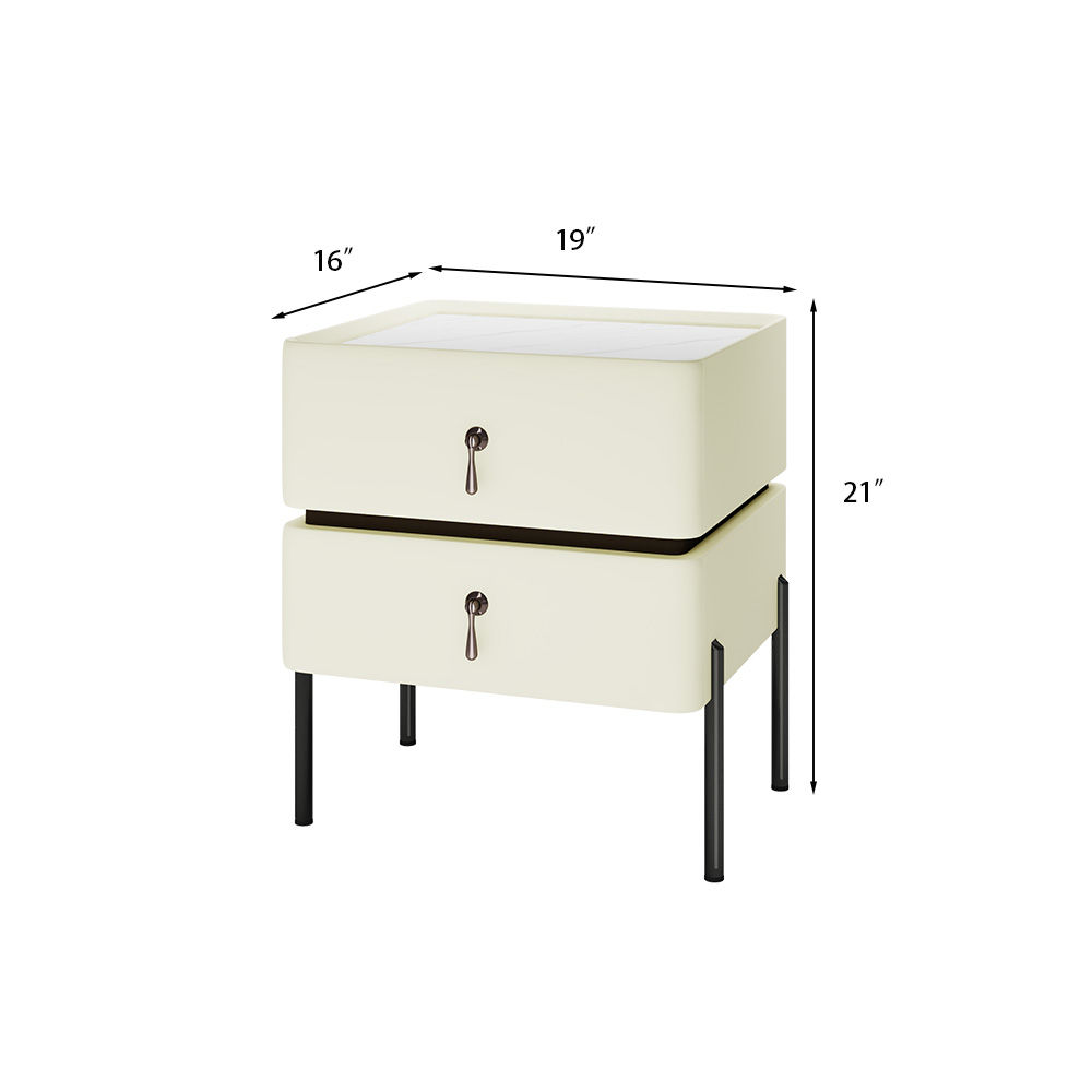 Wood Beige Pine Wood Nightstands