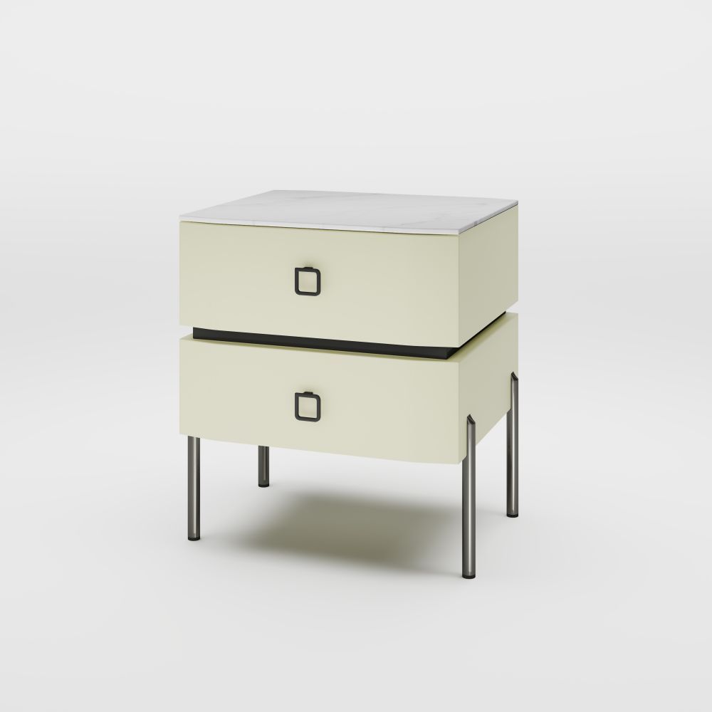 Modern Beige MDF Nightstands