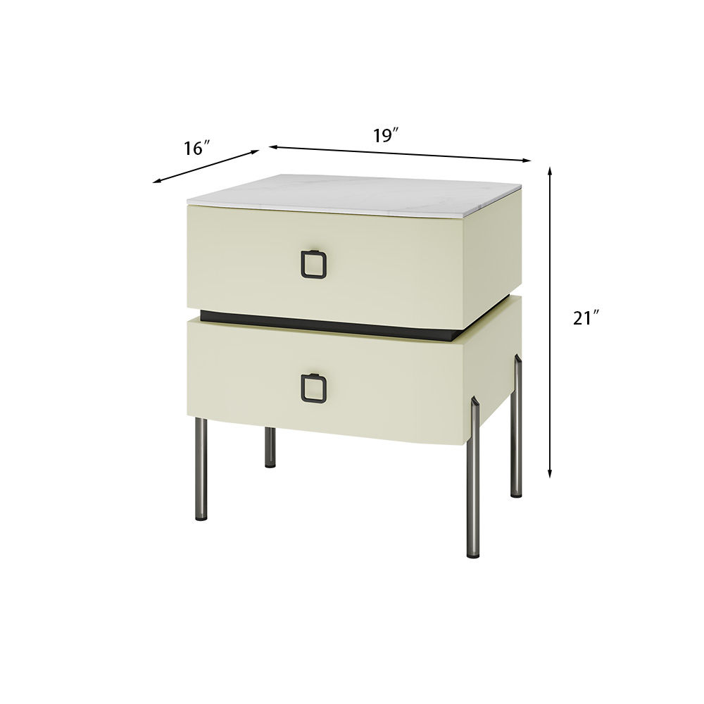 Modern Beige MDF Nightstands