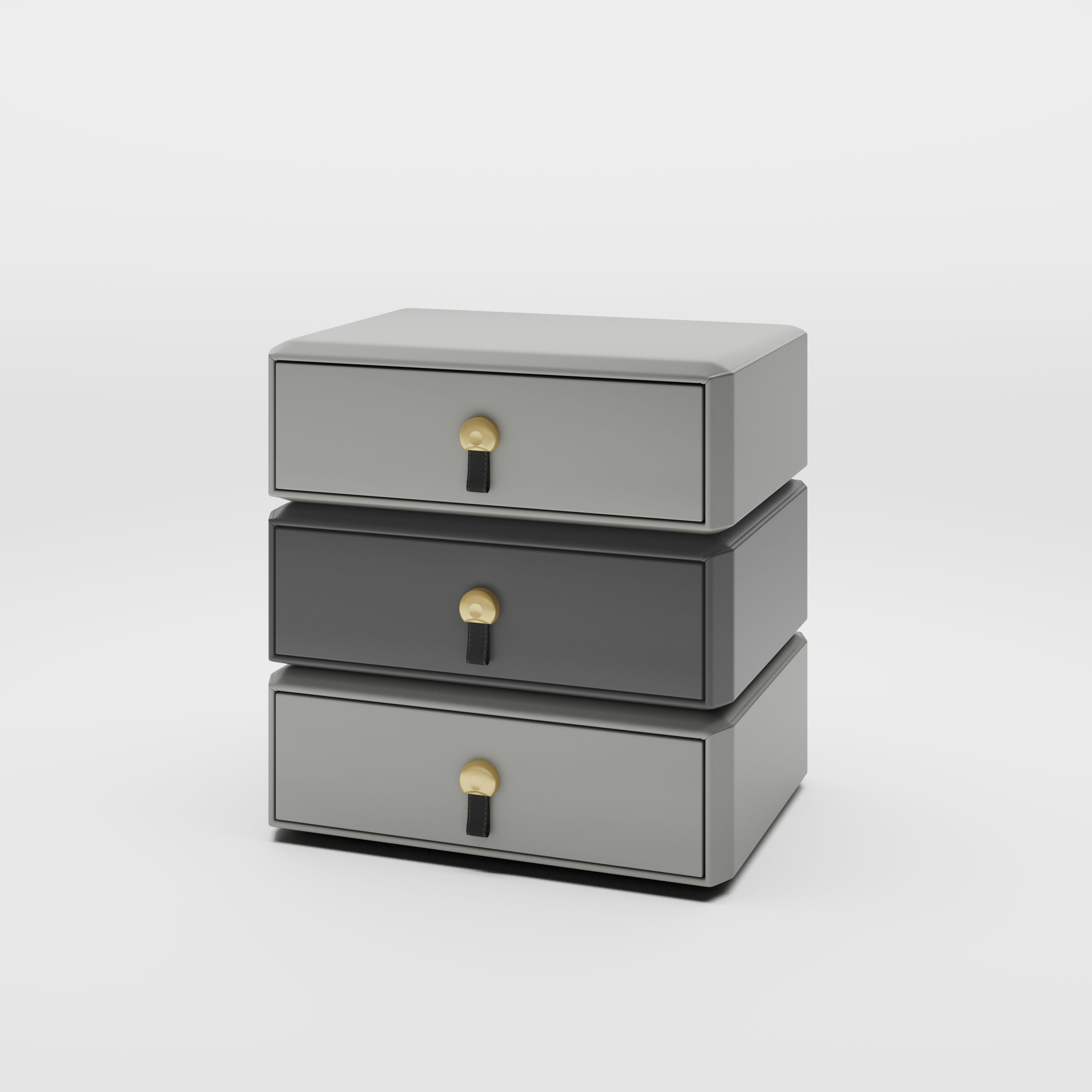 Fully Assemble Dark Gray Microfiber Leather Nightstands