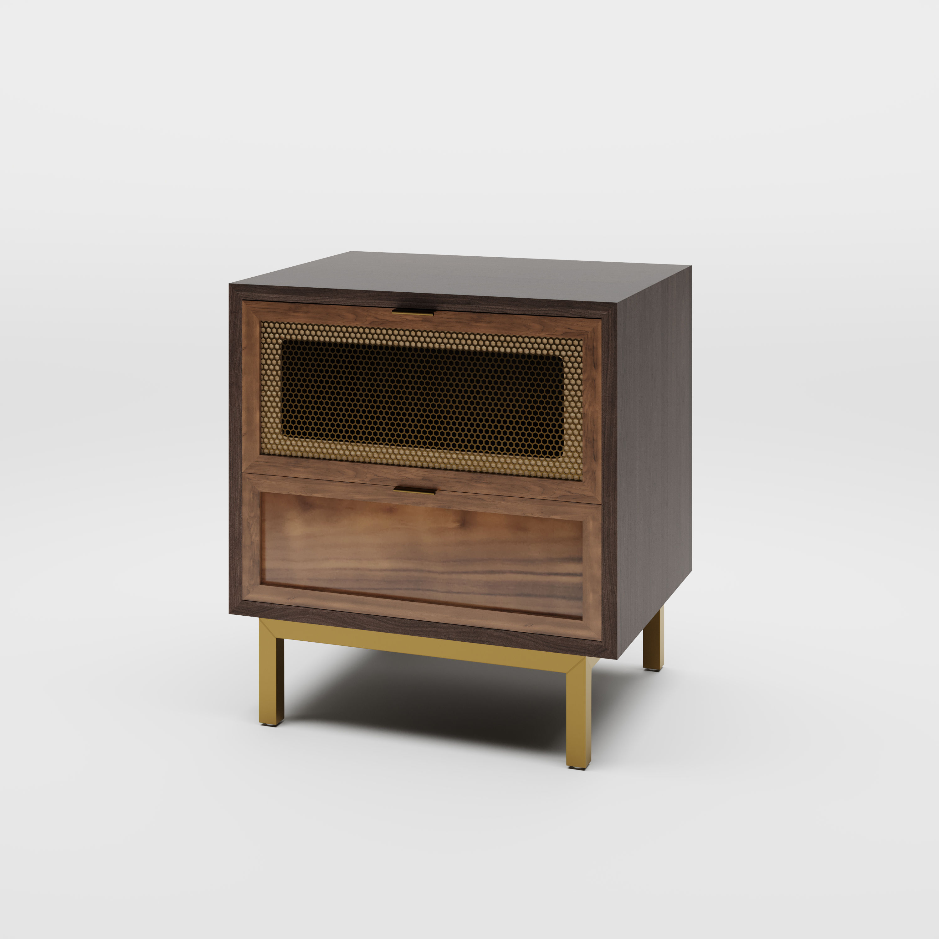 Fully Assemble Walnut MDF Nightstands
