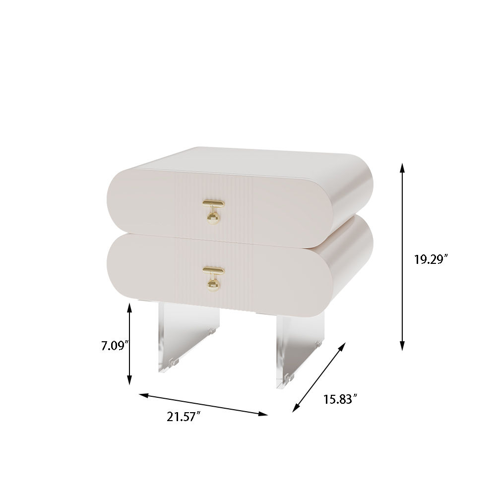 Modern Beige MDF Nightstands