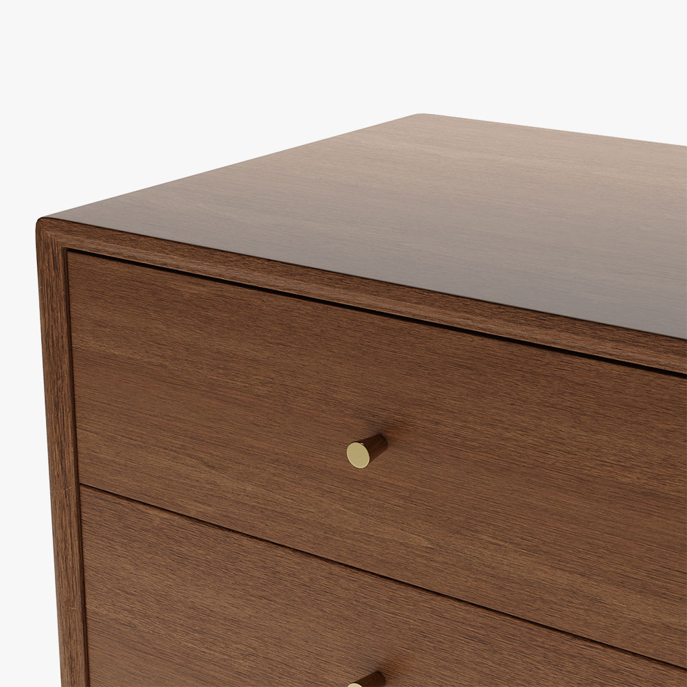 Single Piece Walnut MDF Nightstands