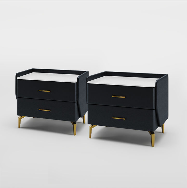 Metal Leg Black MDF Nightstands