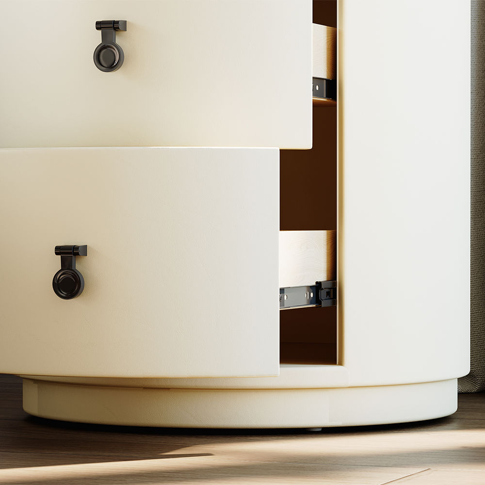 Fully Assemble Beige MDF Nightstands