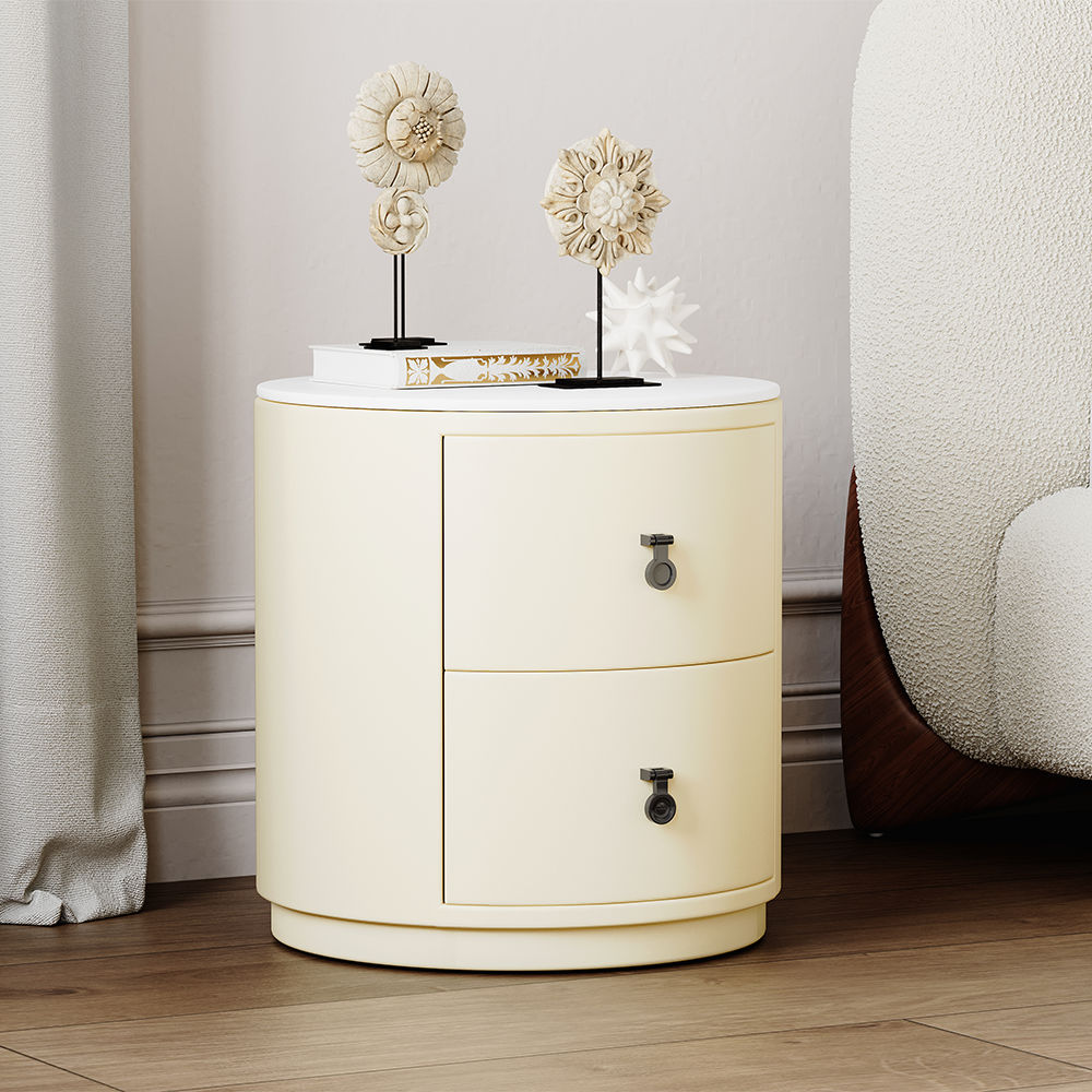 Modern Beige MDF Nightstands