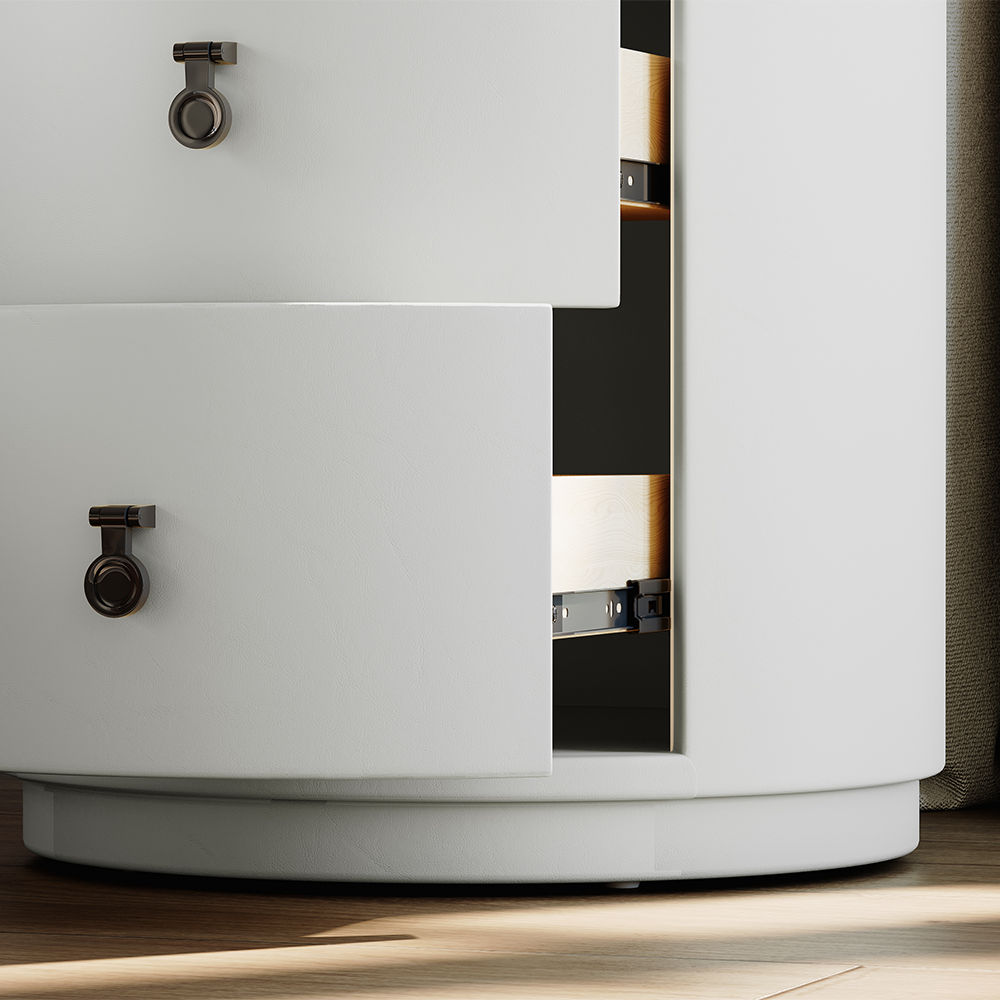 On the Ground Light Gray MDF Nightstands