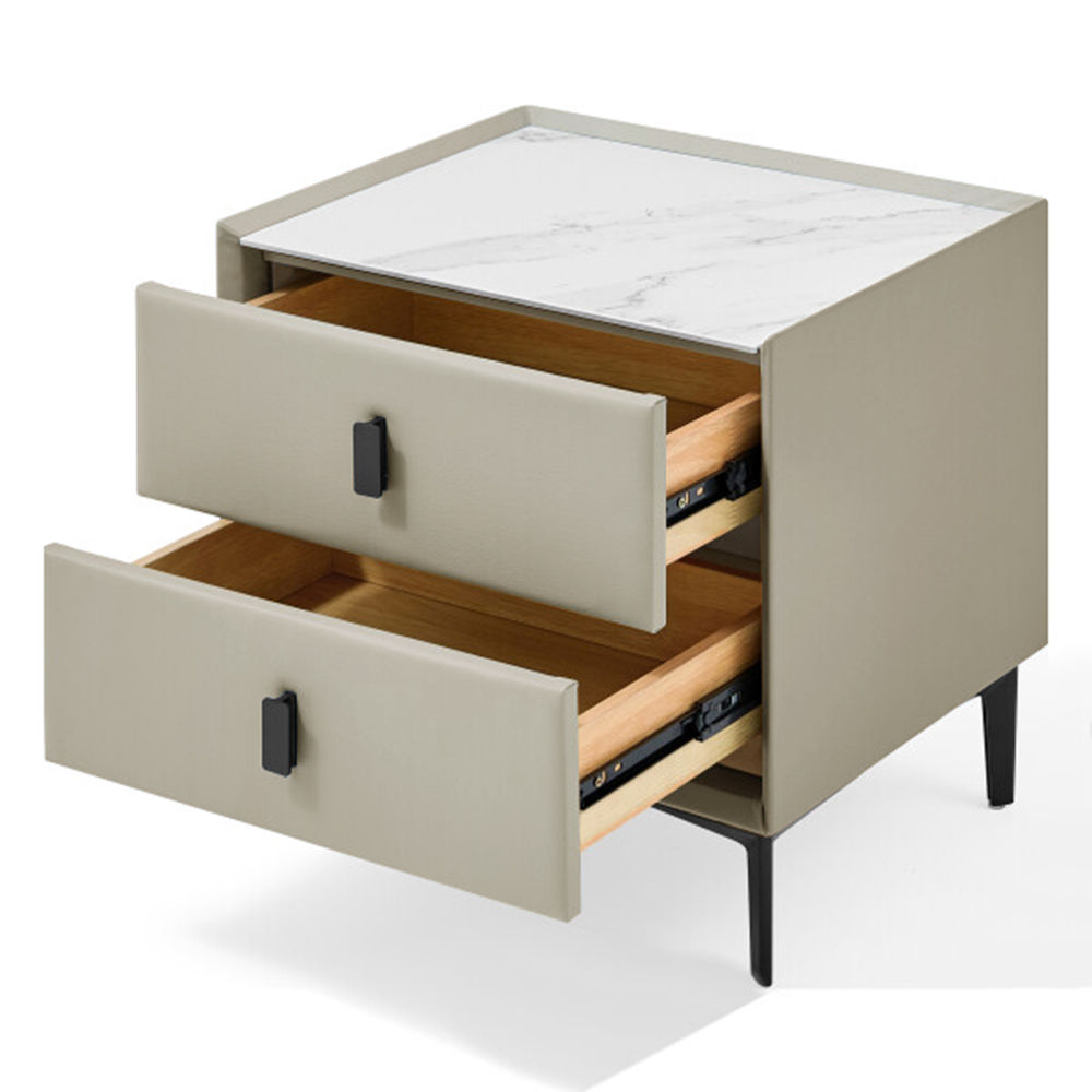 Modern Gray MDF Nightstands