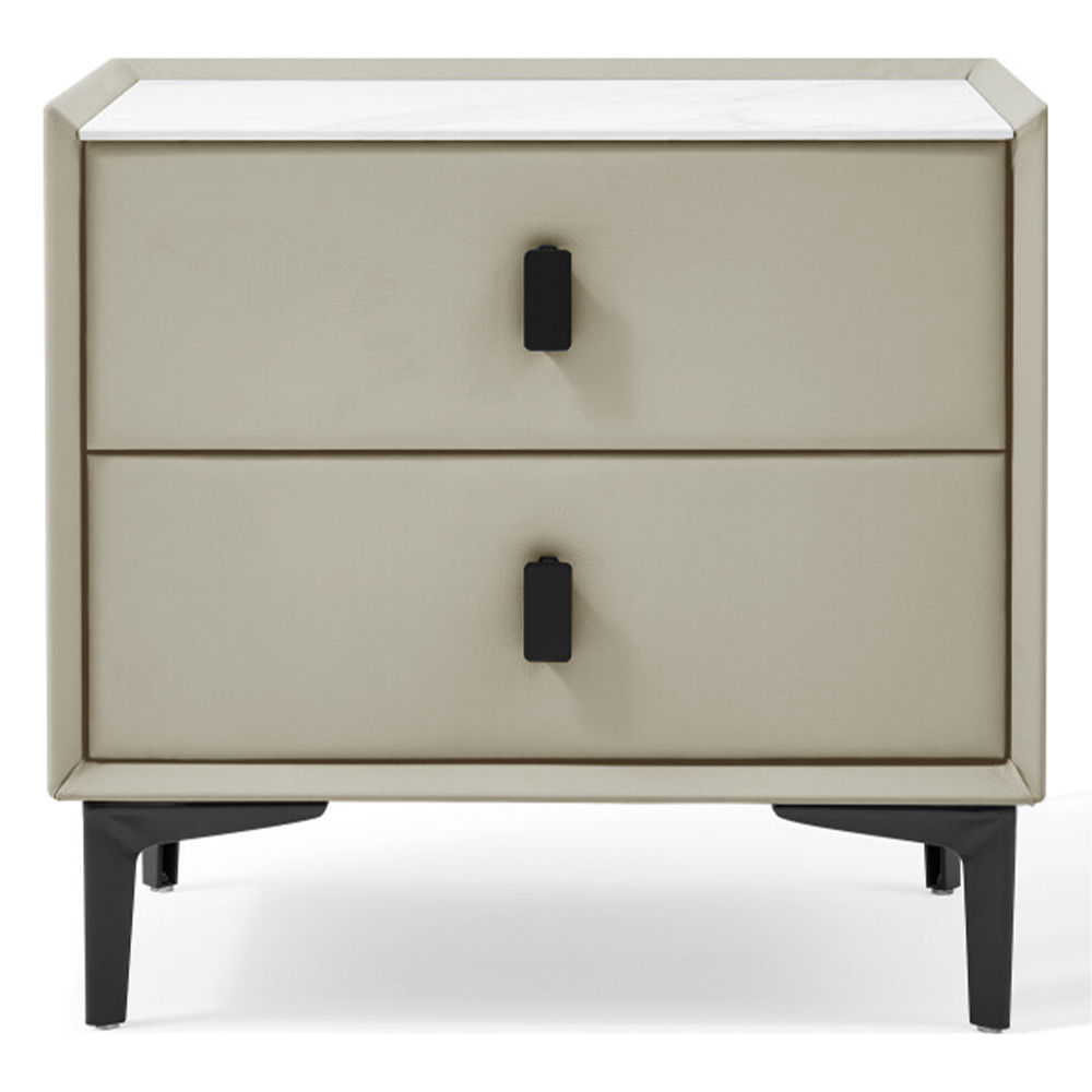 Solid Wood Gray MDF Nightstands