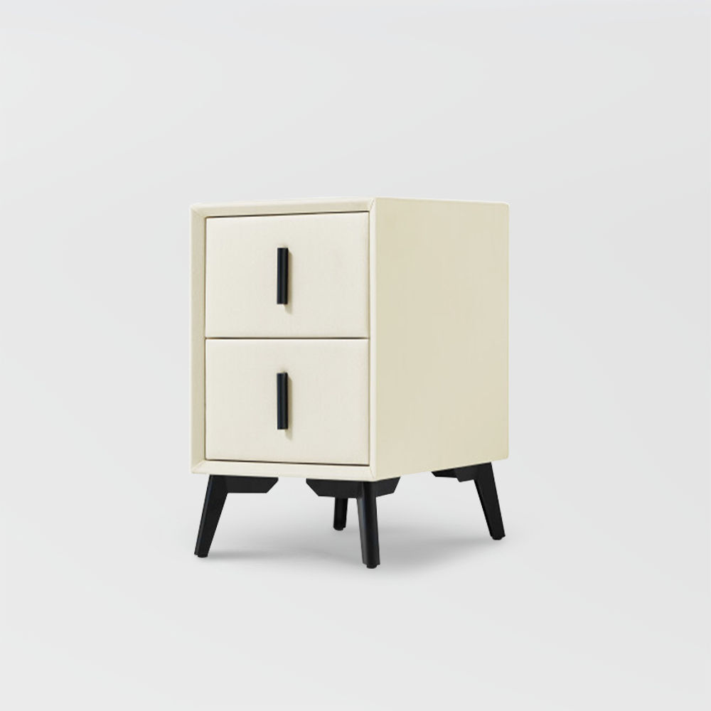 Leather Beige MDF Nightstands