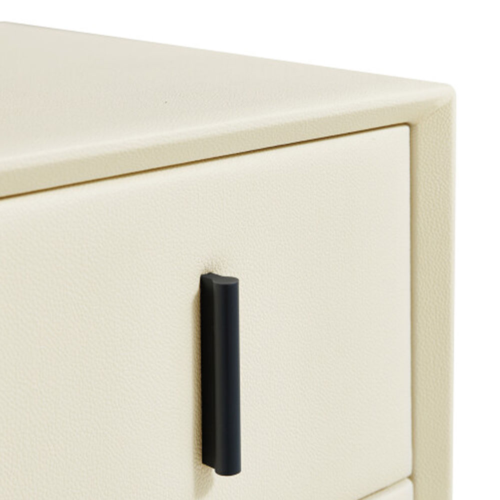 Partly Assemble Beige MDF Nightstands