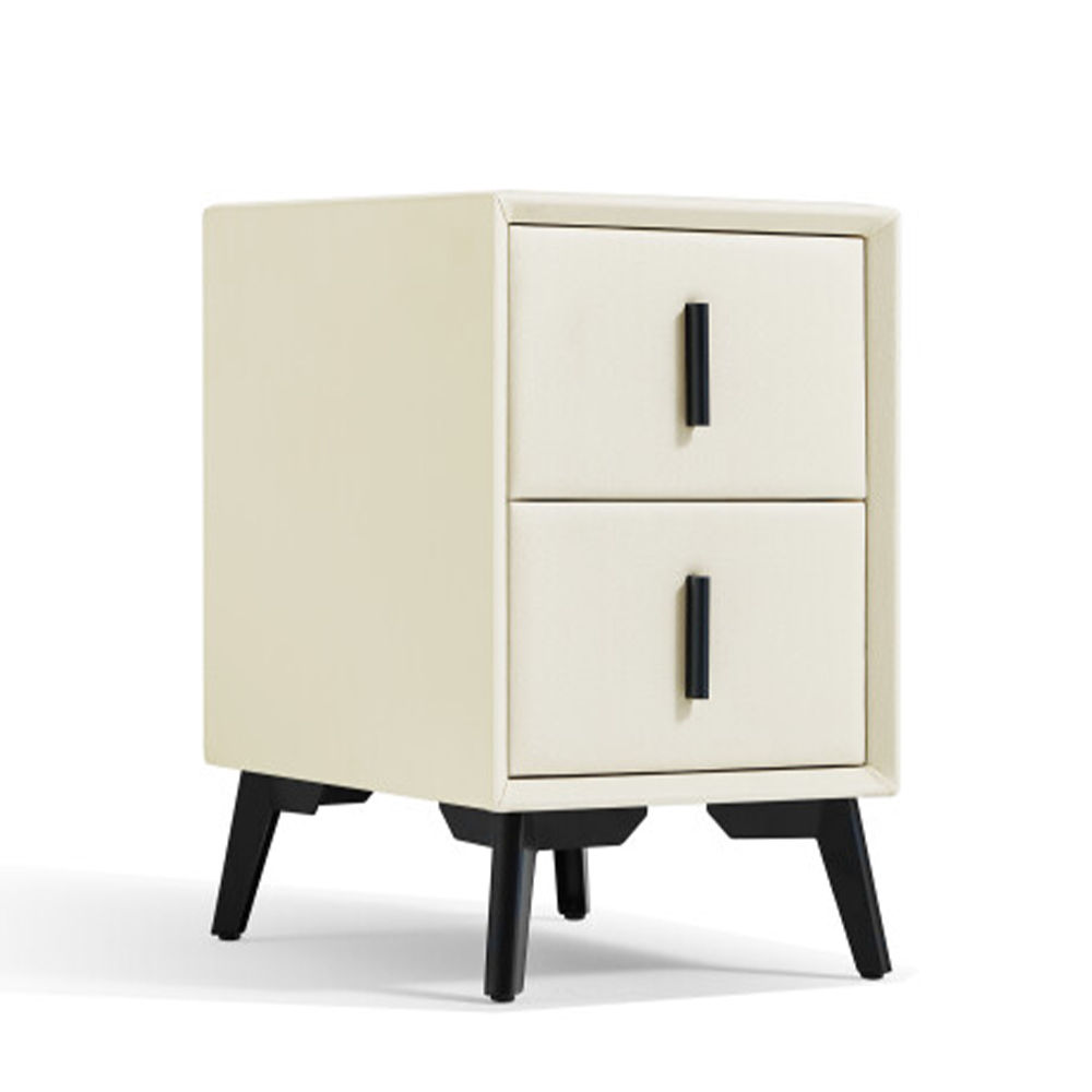Leather Beige MDF Nightstands