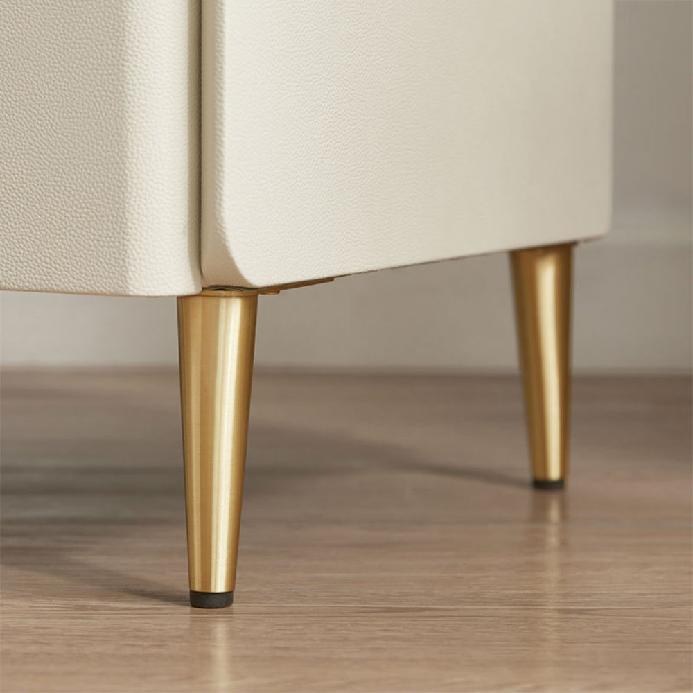 Partly Assemble Beige MDF Nightstands