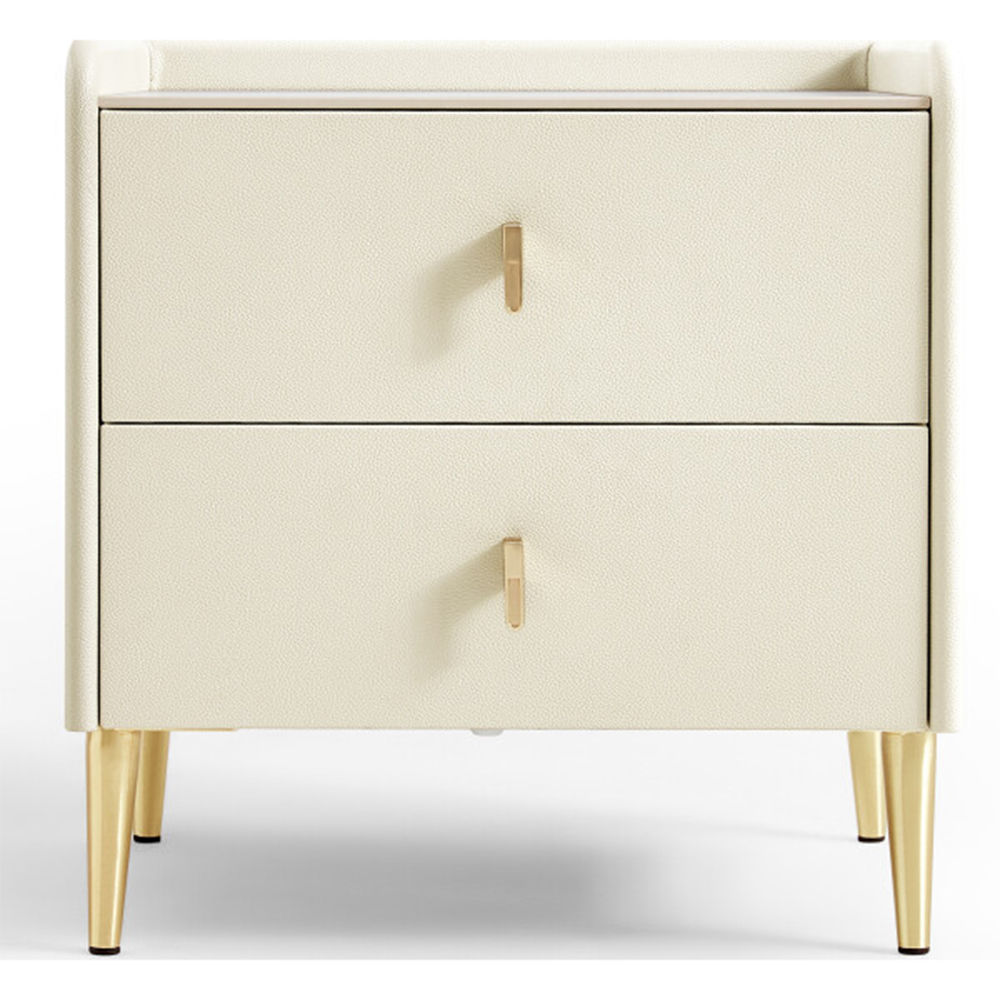Partly Assemble Beige MDF Nightstands