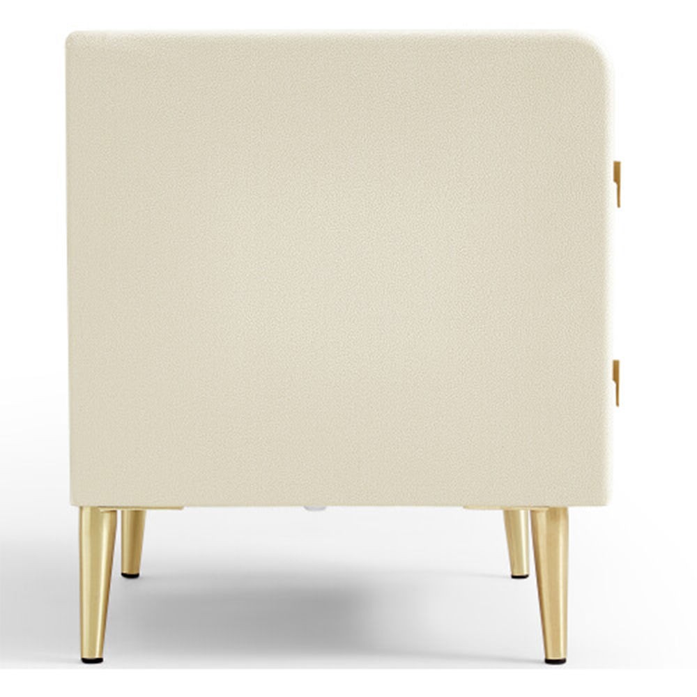 Sintered Stone Beige MDF Nightstands
