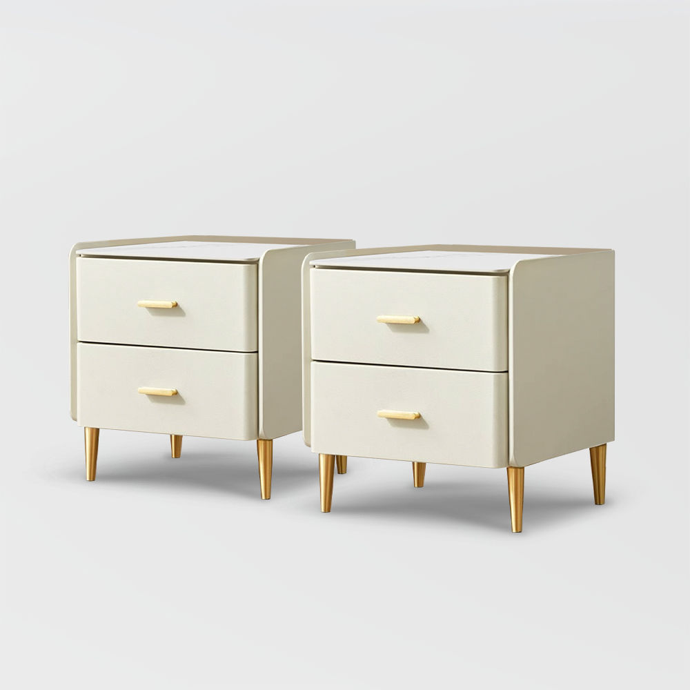 with Dressers Beige MDF Nightstands