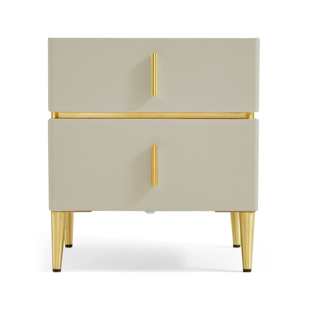 with Drawers Gray MDF Nightstands