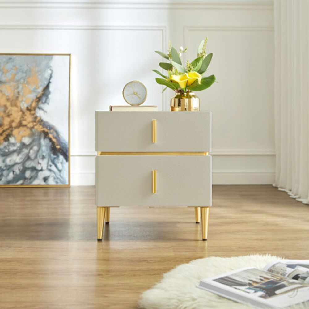 Modern Gray MDF Nightstands
