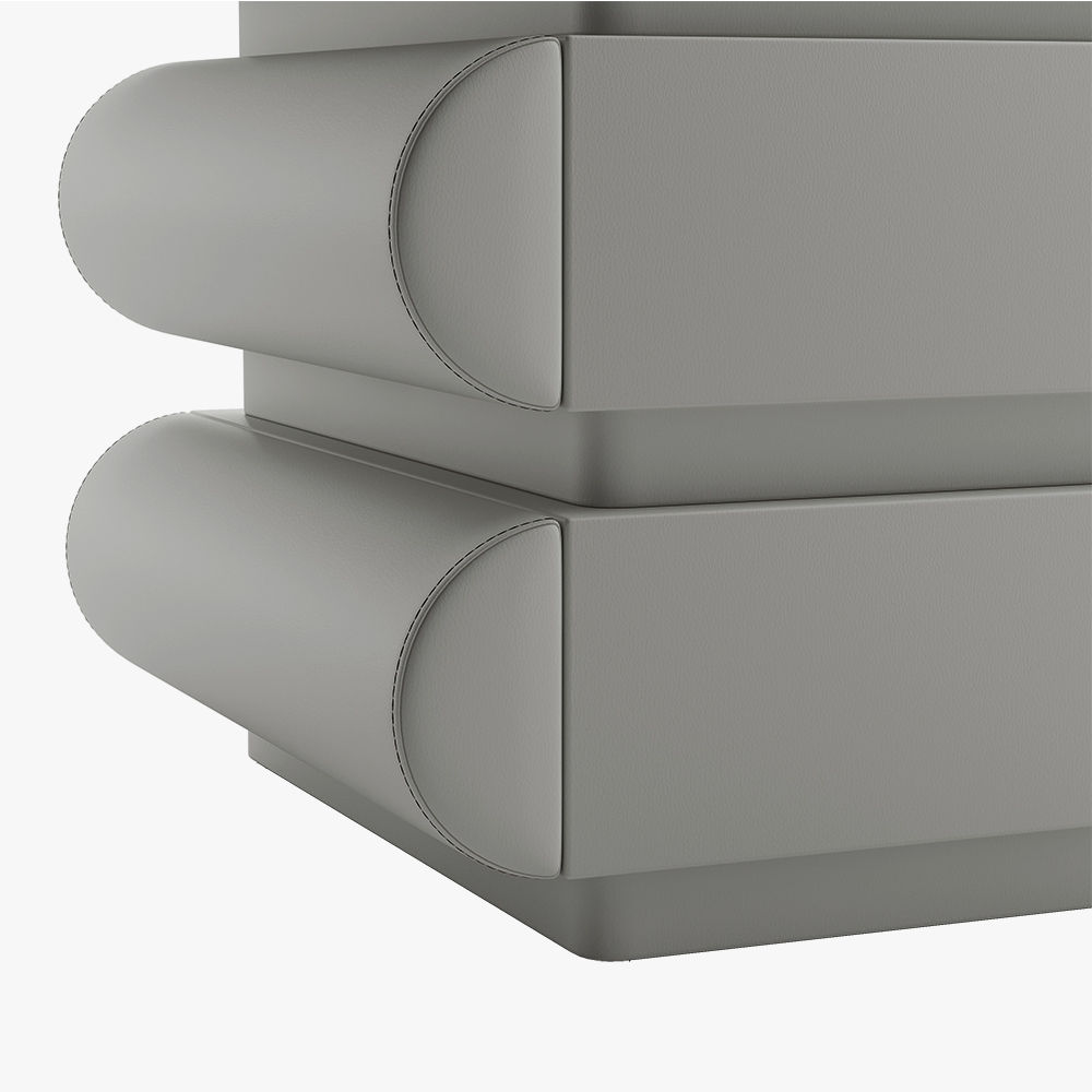 Wood Light Gray MDF Nightstands