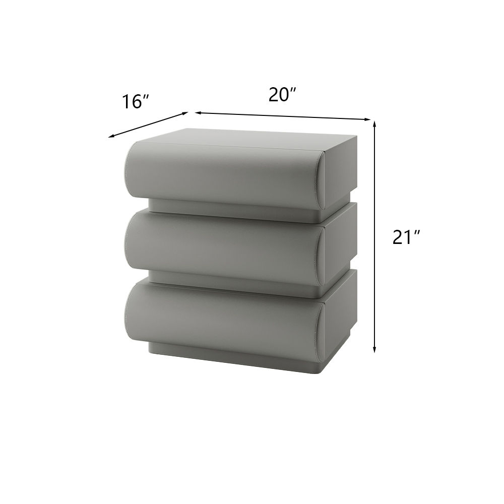 Wood Light Gray MDF Nightstands