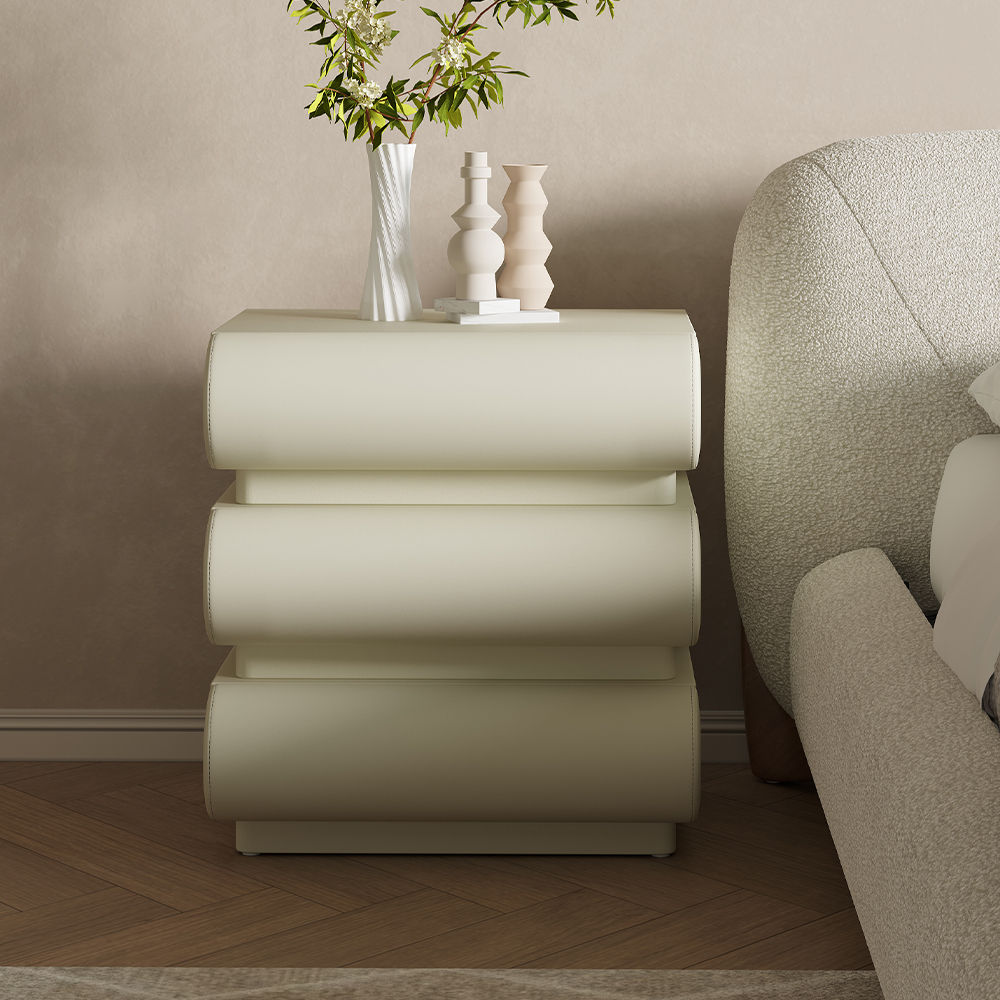 Modern Beige MDF Nightstands