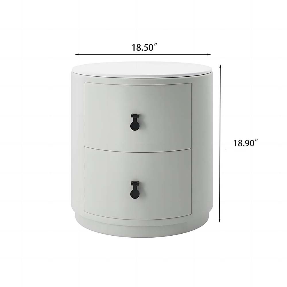 Modern Minimalist Light Gray MDF Nightstands