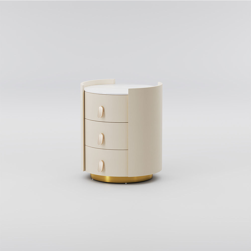 Fully Assemble Beige MDF Nightstands