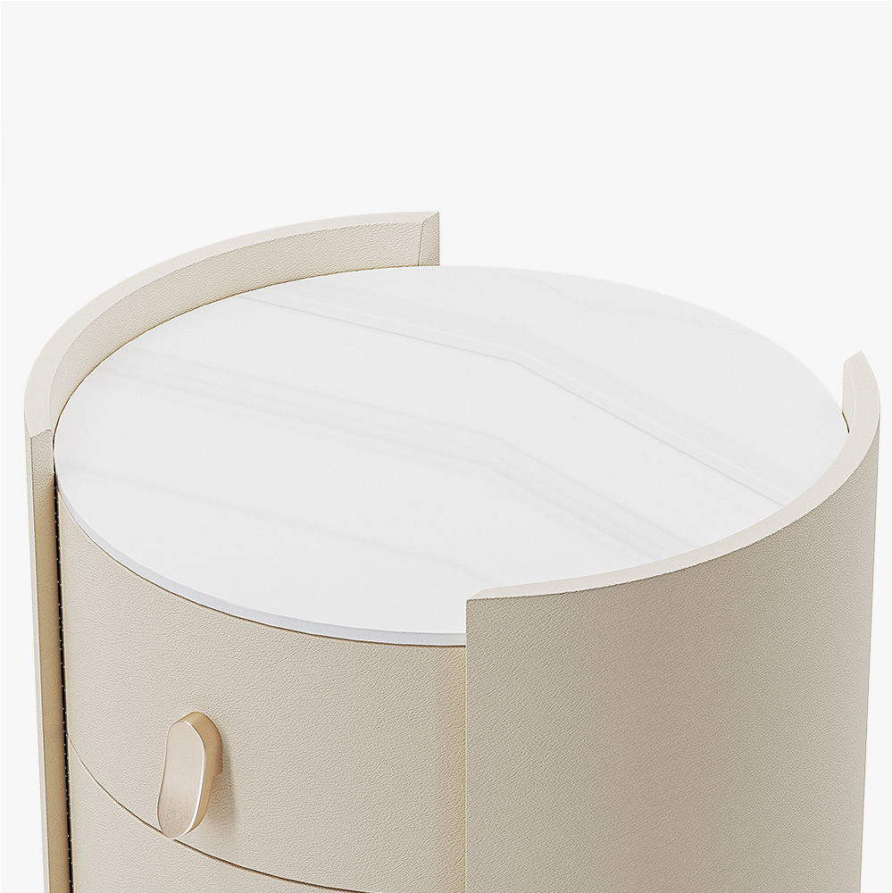 Fully Assemble Beige MDF Nightstands