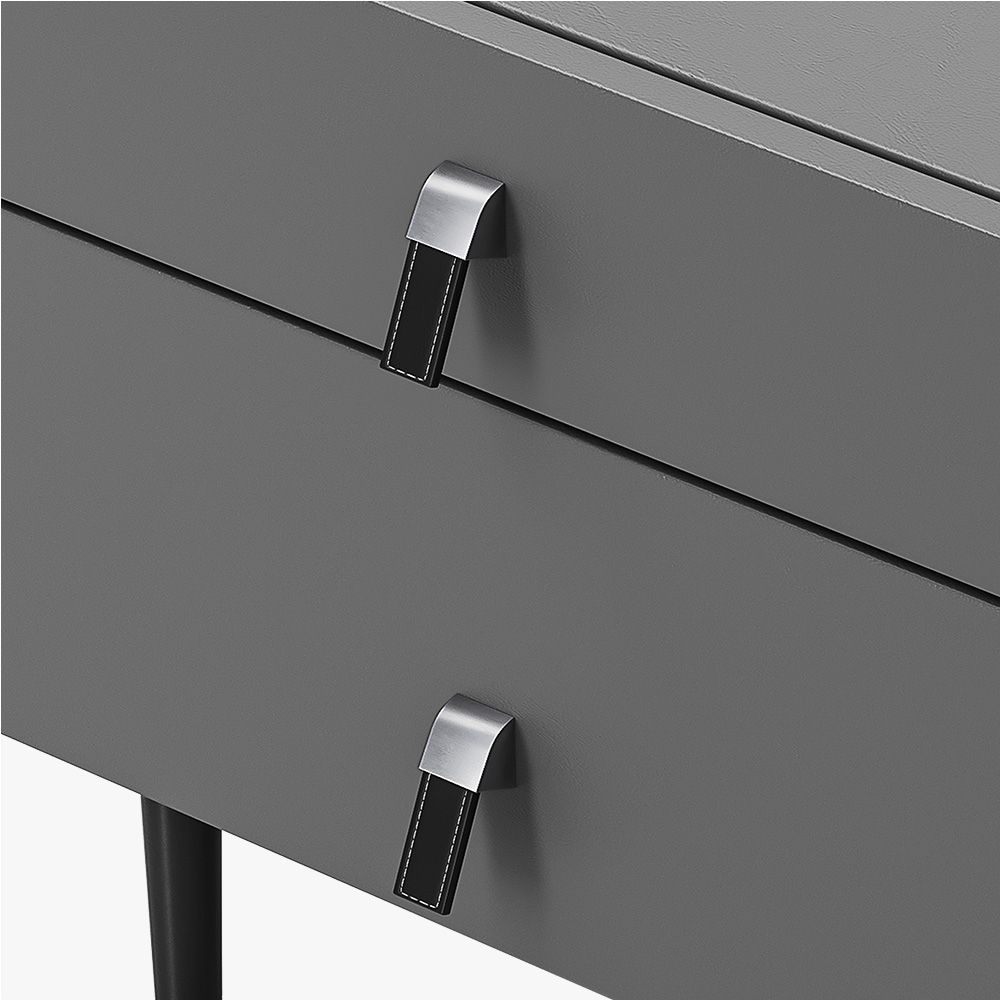 Fully Assemble Dark Gray MDF Nightstands