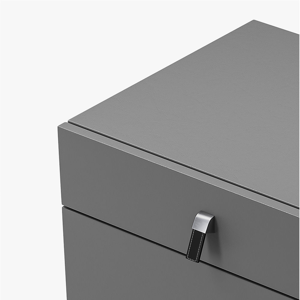 Modern Minimalist Dark Gray MDF Nightstands