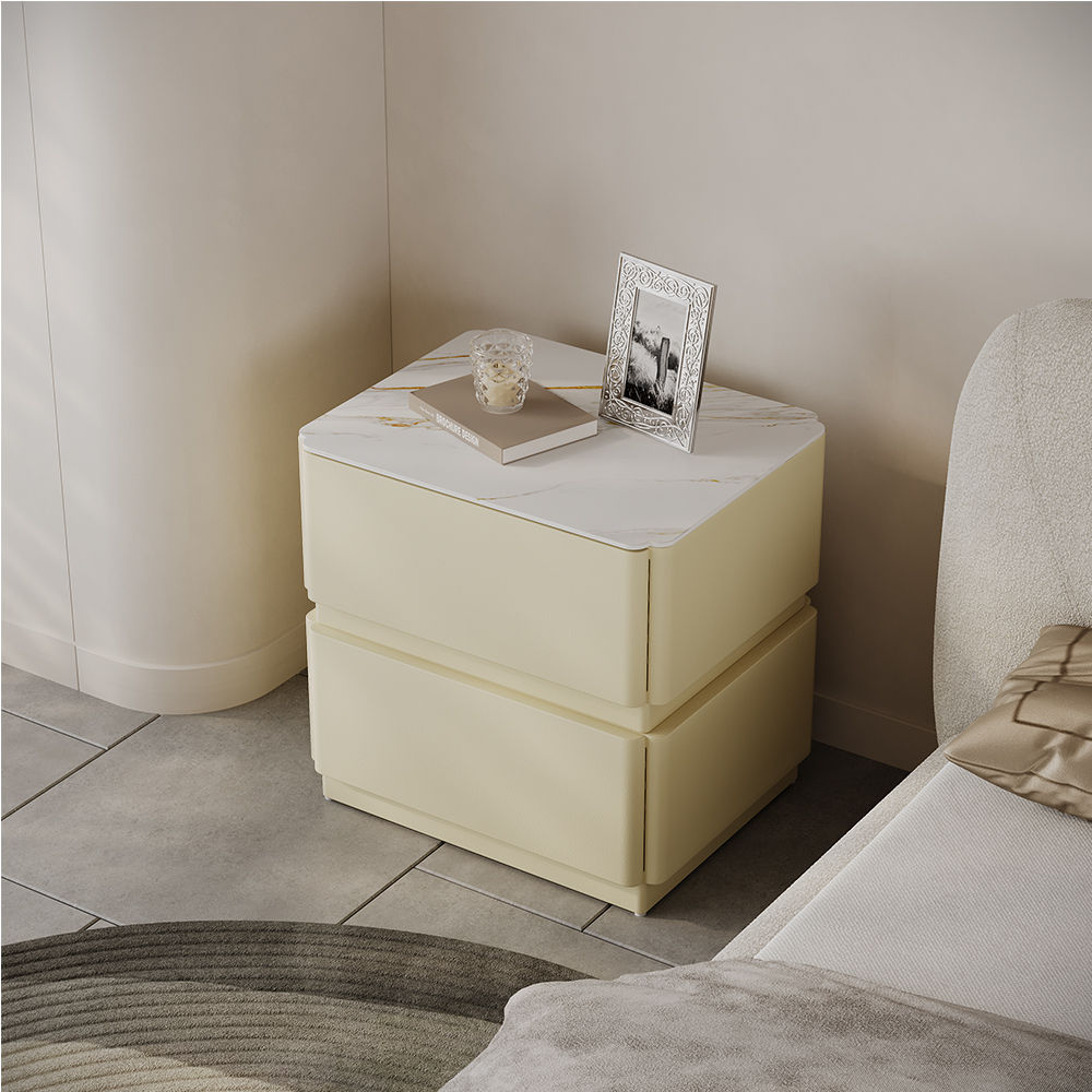 Modern Beige MDF Nightstands