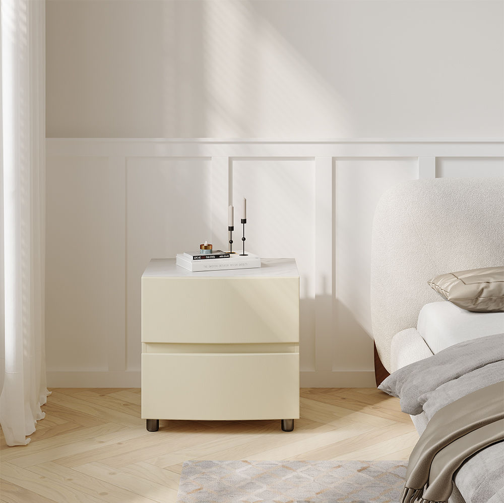 Modern Beige MDF Nightstands