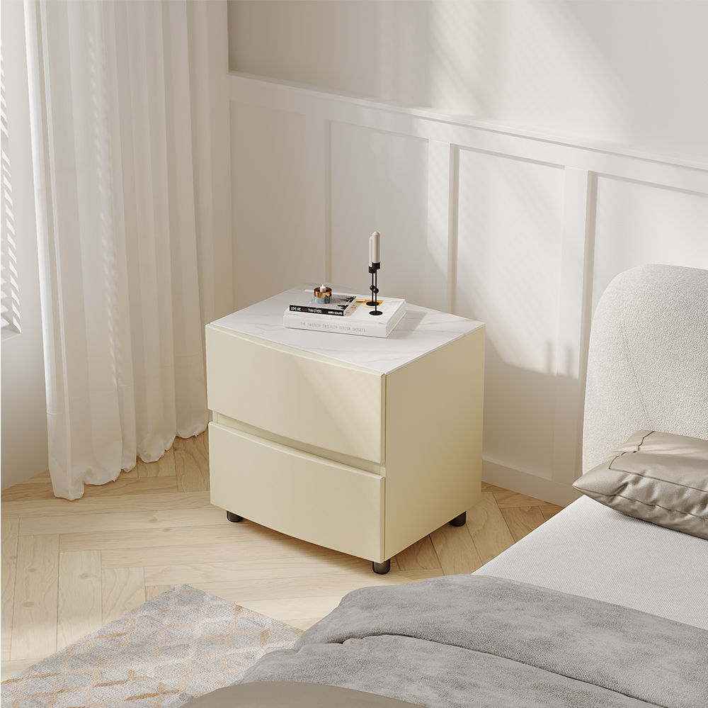 Modern Beige MDF Nightstands