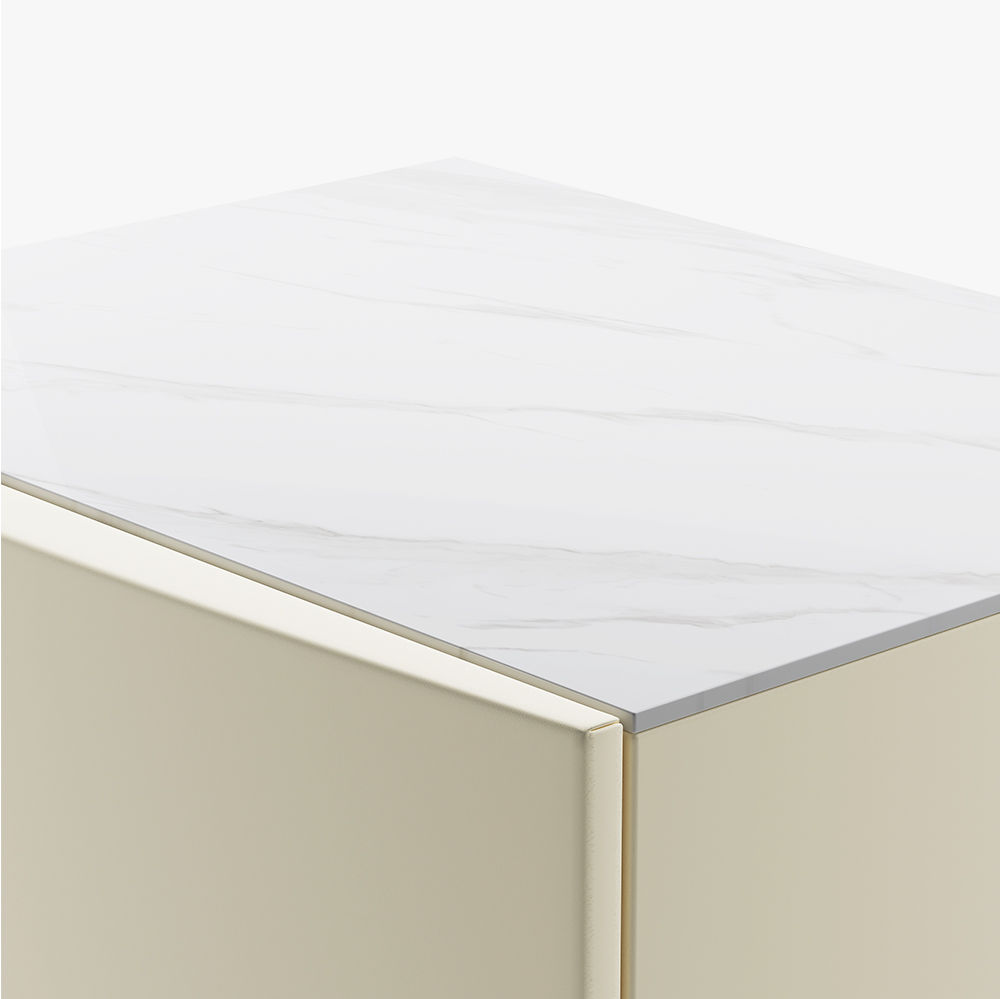 Square Beige MDF Nightstands
