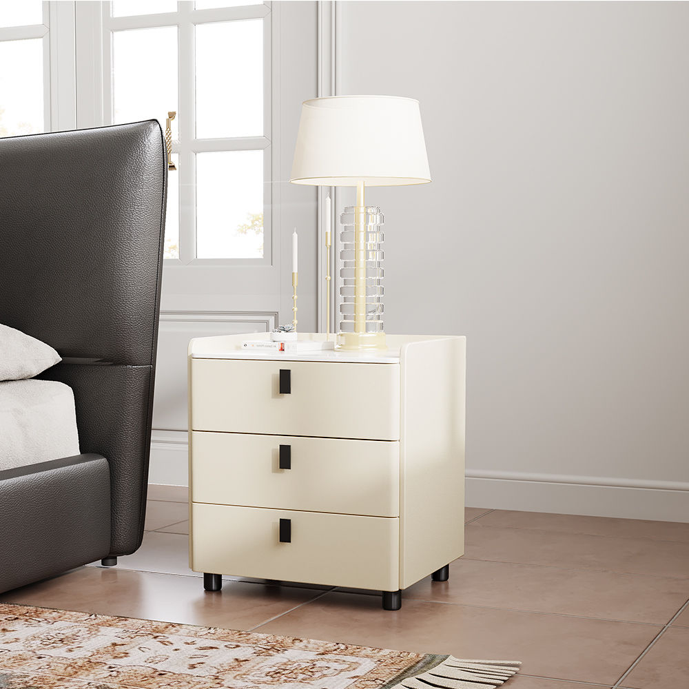 Modern Beige MDF Nightstands