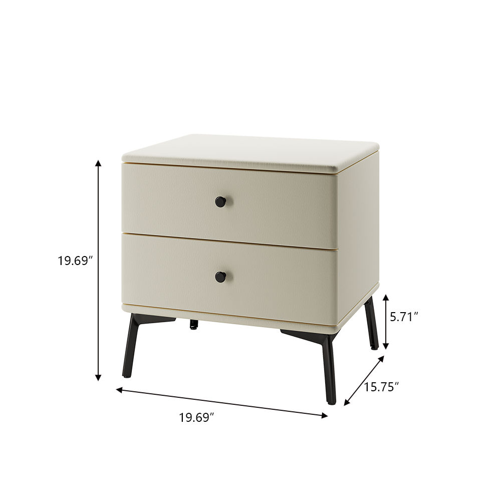 Fully Assemble Beige MDF Nightstands