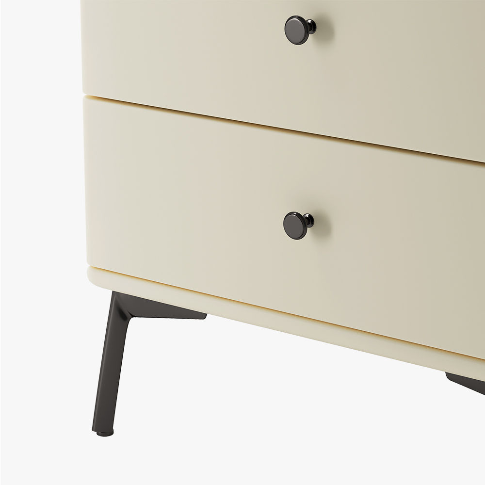 Square Beige MDF Nightstands
