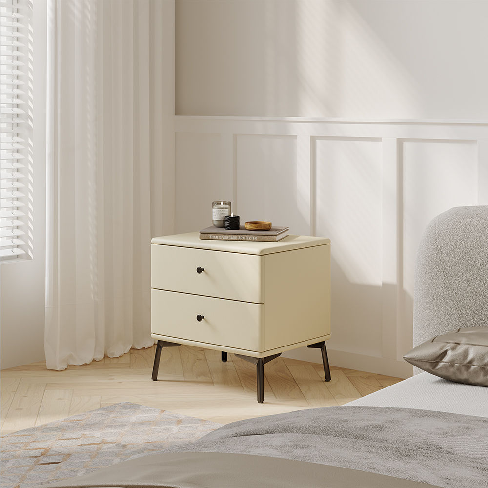 Modern Beige MDF Nightstands