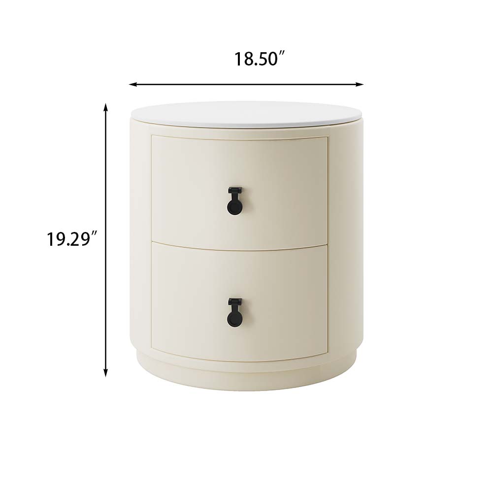 Fully Assemble Beige MDF Nightstands