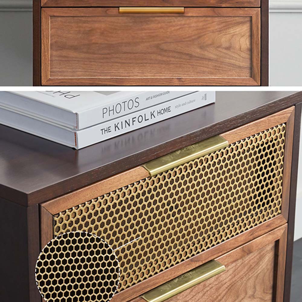 Single Piece Walnut MDF Nightstands